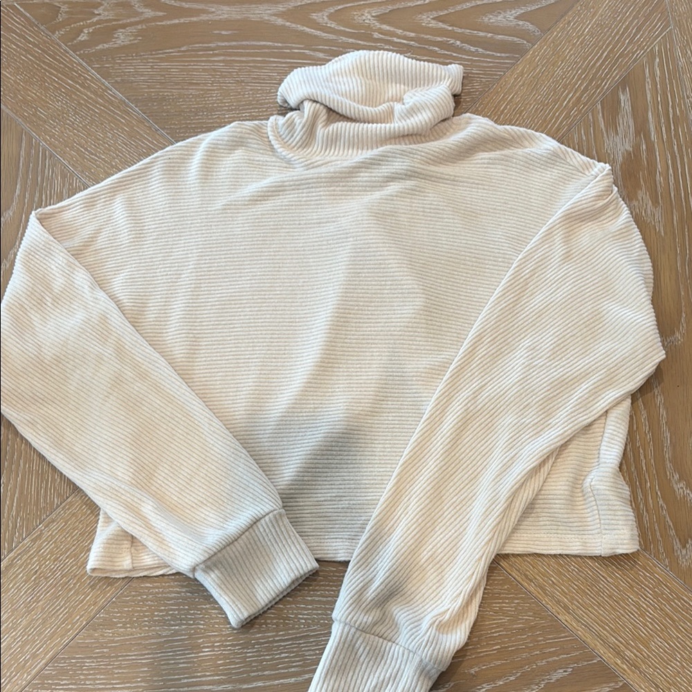 Sanctuary Cream Ribbed Turtleneck Sweater